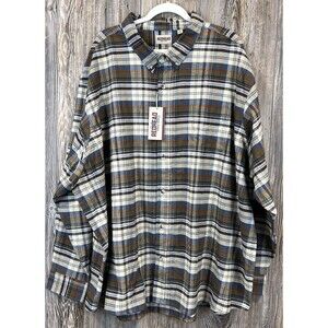 New NWT Redhead Plaid Flannel Button Down Shirt Men's Size 5XL Long Sleeve